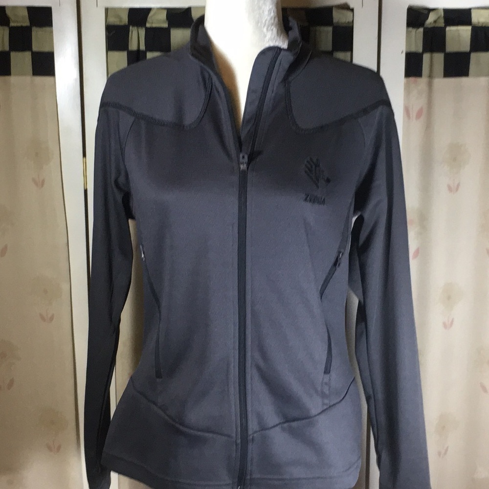 🆑 NorthEnd Sports Gray Ladies Zebra Jacket